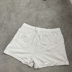 OLD NAVY HIGH-WASTED LINEN-BLEND SHORTS